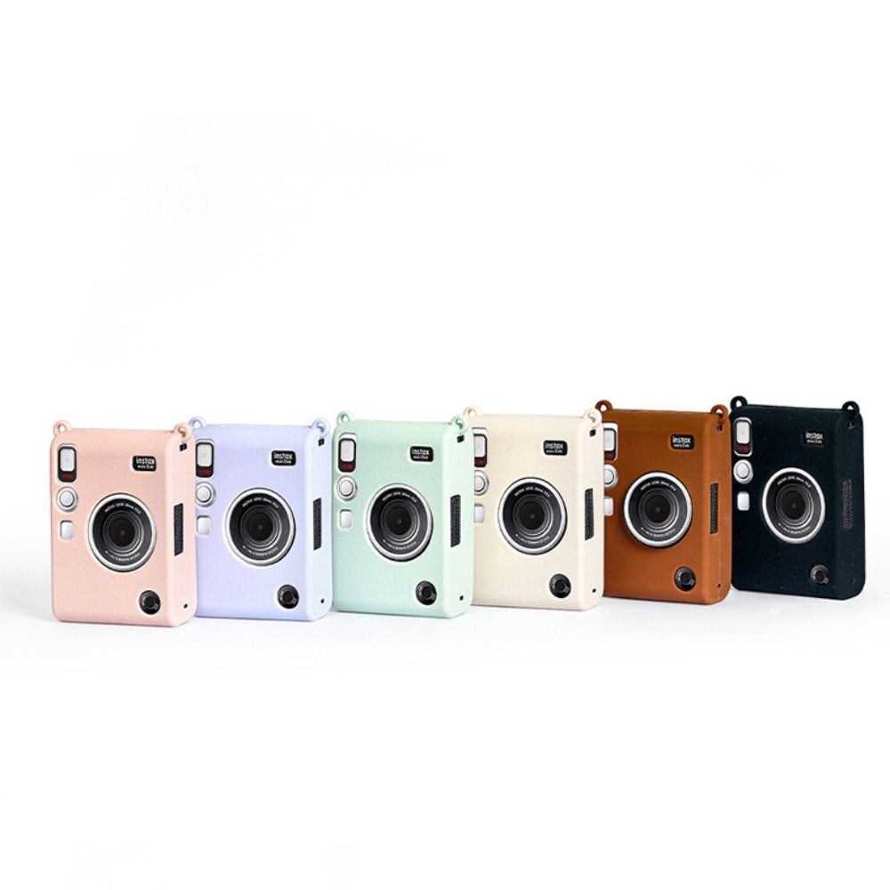 Однотонная силиконовая защитная крышка для мгновенной камеры Fujifilm Instax Mini EVO, чехол, аксессуары, мягкая оболочка, кожаный протектор