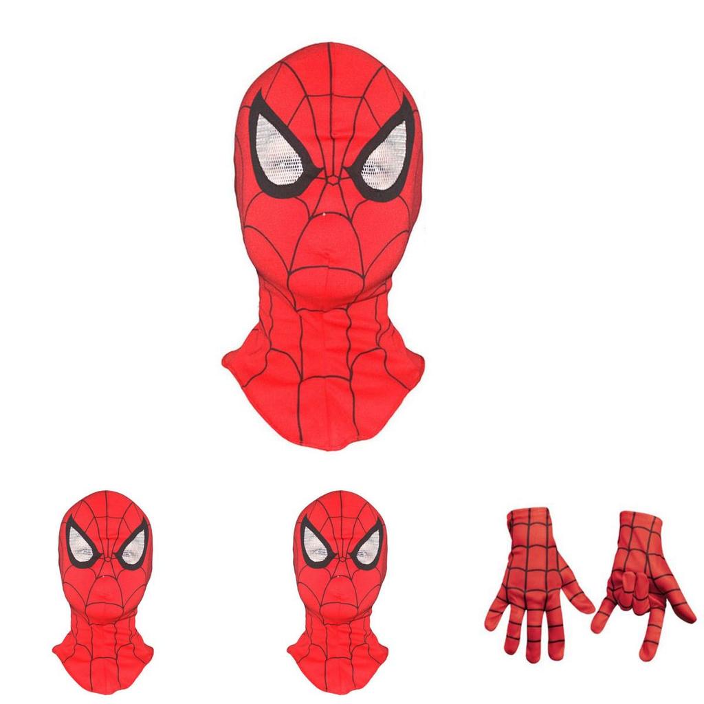 Adorable Kids Spiderman Costume Mask And Gloves Featuring Soft Comfortable Material