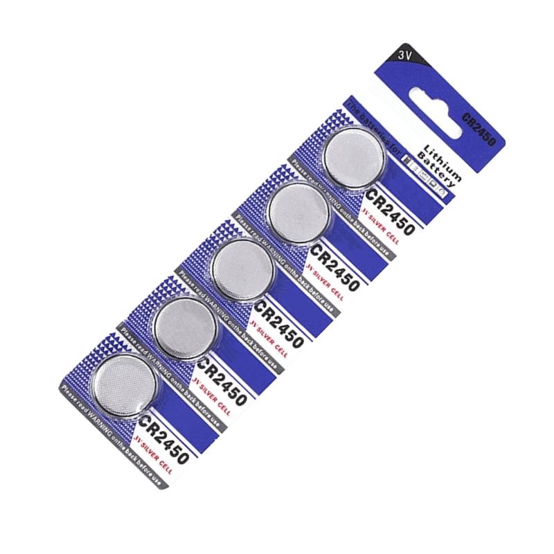 Набор из 5/10 батарей-таблеток CR2450. Литиевая батарея CR2450, 3 В для часов, калькуляторов и т. д.