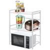 Microwave Rack Kitchen Shelf Toaster Rack Telescopic Width Within X Depth 36cm X Height 79cm Storage Board Height Can Be Adjusted Up and Down Easy To