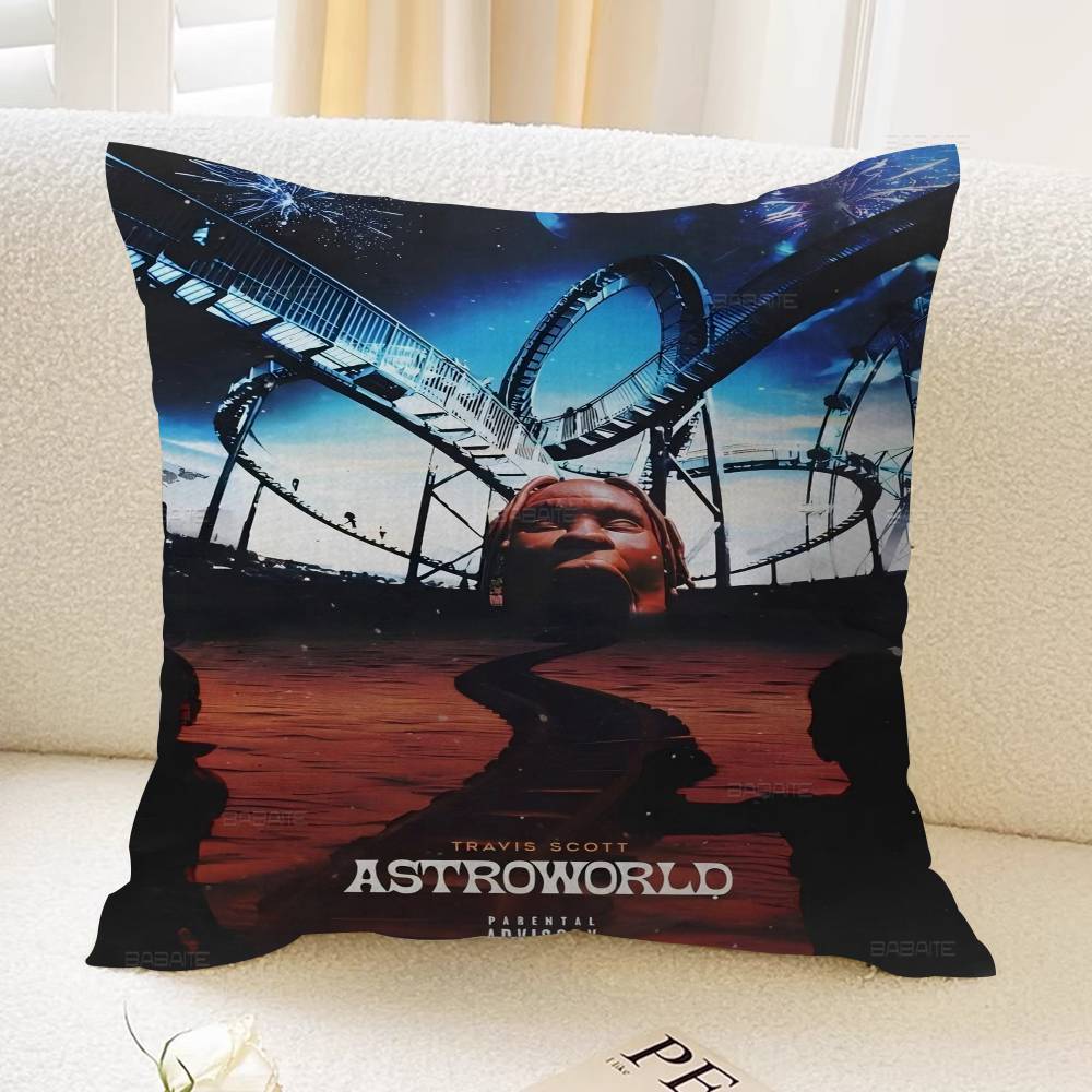 Трэвис Скотт Astroworld 45*45см Наволочка Декоративная Наволочка для Подушки Домашняя Наволочка для Подушки на Диван