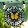 Metal Wind Chime Outdoor Decor with Mandala Butterfly Design Vibrant Garden Art for Patio Yard Fall Decoration Gift for Men Women