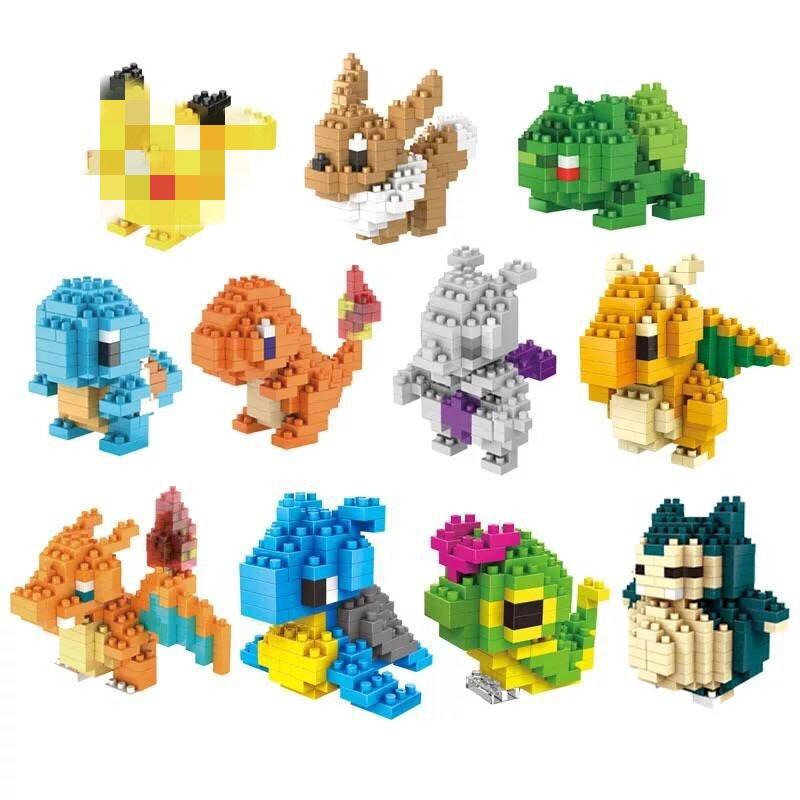 TopLovely Pokemon-Pikachu Series Diy Diamond Building Block Игрушка в подарок на день рождения