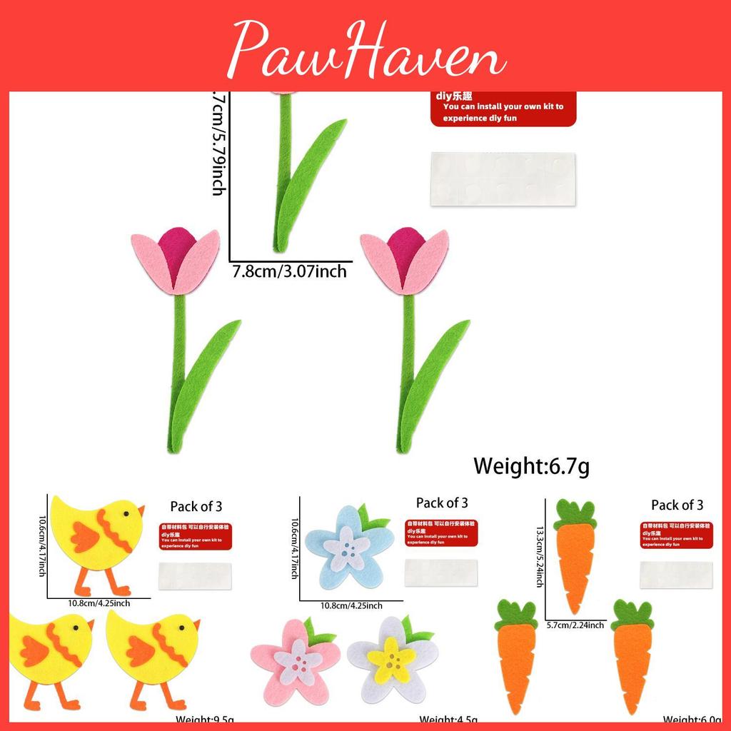 Очаровательное пасхальное украшение с фетровыми флажками с зайчиками, красочными наклейками с яйцами и цветочными акцентами
