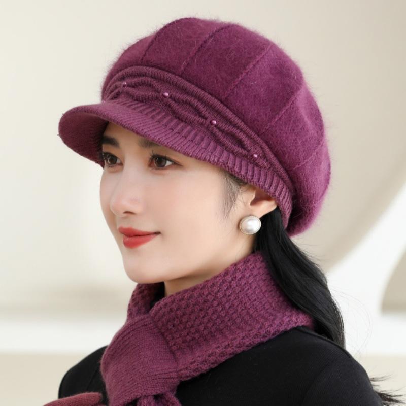 Winter Hat Women's Fashion ,Chic Knit Beret for Women Breathable & Stretchy, Perfect for Autumn & Winter