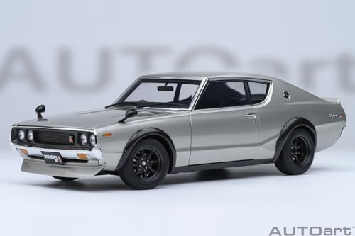 AUTOart 1/18 Nissan Skyline 2000GT-R (KPGC110) Tuned Version Silver Finished Product 77466