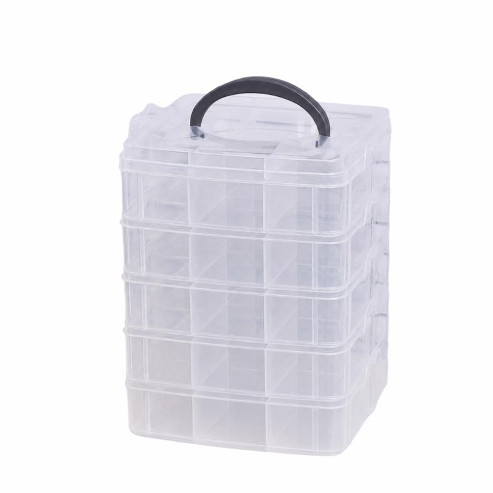 Large Capacity Toy Car Display Shelf Transparent Design Necklace Organizer Case Bead Organizer