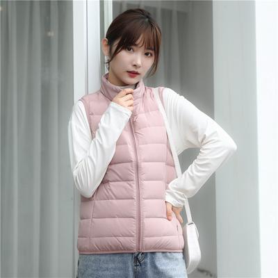 Feather Women's 90-flee женская одежда жилет с воротником-стойкой бесшовный пуховик с клеевым прессованием жилет куртка большого размера осень и зима