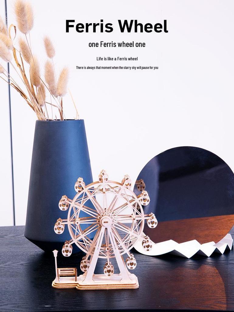 Rorate Rolai 3D Деревянный Пазл - Ручная Работа Настольное Украшение и Развивающая Игрушка