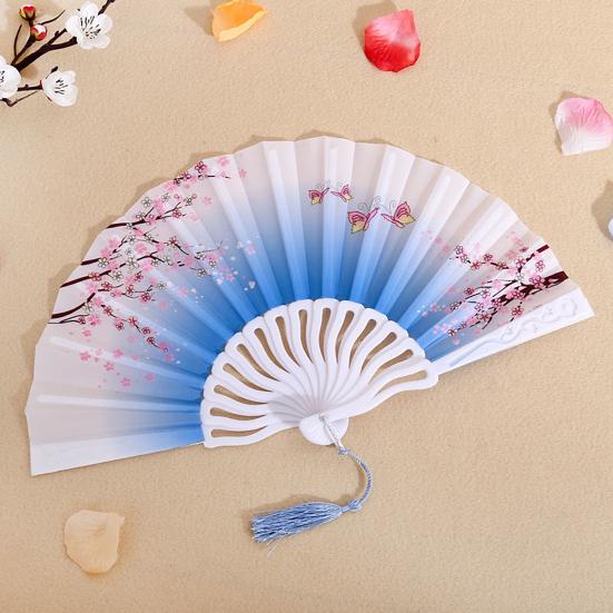 Складной вентилятор с глянцевой текстурой. Красивые различные стили. Гладкая поверхность. Тонкая работа. Украшение. Ткань Оксфорд. Ручной вентилятор в китайском стиле. Товары для дома.