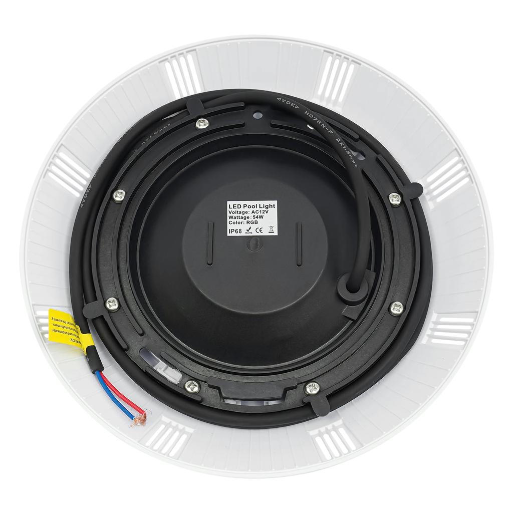 12V 54W Pool Light Underwater Color-Change LED Lights RGB IP68 with RF Remote Controller