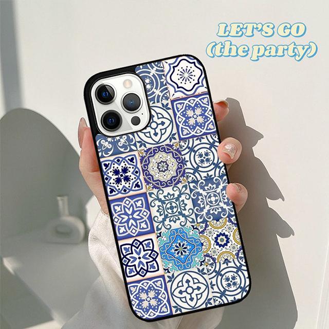 Осенний марокканский узор плитки мягкий чехол-бампер для iPhone 17 Air 16 16e 15 12 11 13 14 Pro Max Apple Plus Coque