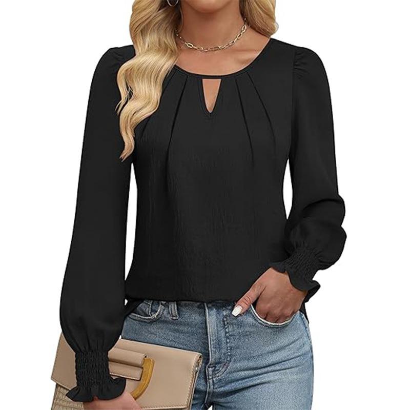 Женская рубашка с длинным рукавом, модная повседневная рубашка с замком, плиссированная, модная рубашка для женщин, блузки