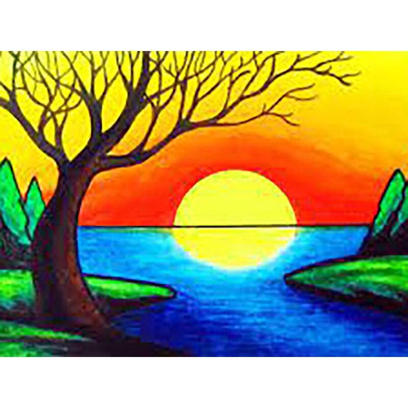 Новый DIY 5D алмазная живопись пейзаж дерево Алмазная вышивка пейзаж вышивка крестом полная круглая дрель домашний декор художественный подарок