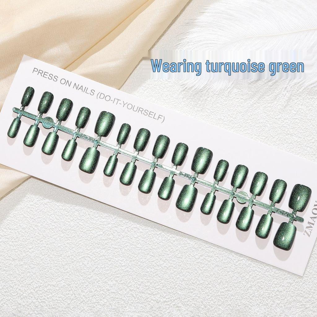 Румяна для ногтей с позолотой «кошачий глаз» — набор из 30 предметов, ручная работа, готовые к использованию размеры XS/S/M