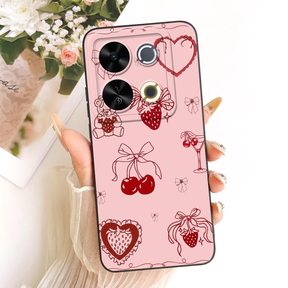 For ITEL P65 Cute Cat Flower Cartoon Phone Case For Itel P671L ItelP65 Shockproof Soft Silicone Covers Bumpers