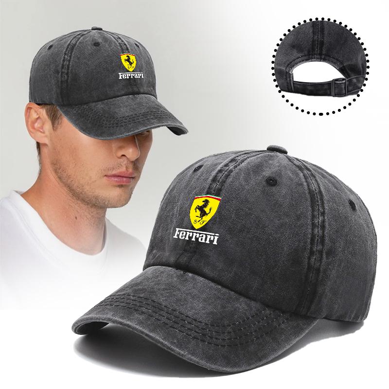Регулируемая Бейсболка с Эмблемами Ferrari, Кепка для Активного Отдыха, Козырек от Солнца для Ferrari Roma 488 Portofino F8 F12 Spider SF90 Superfast