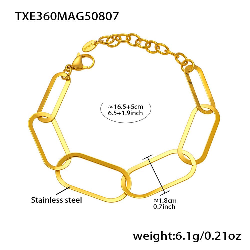 Толстая цепь ожерелье браслет серьги из нержавеющей стали с 18-каратным золотым покрытием наборы ожерелий браслетов серег-подвесок для женщин