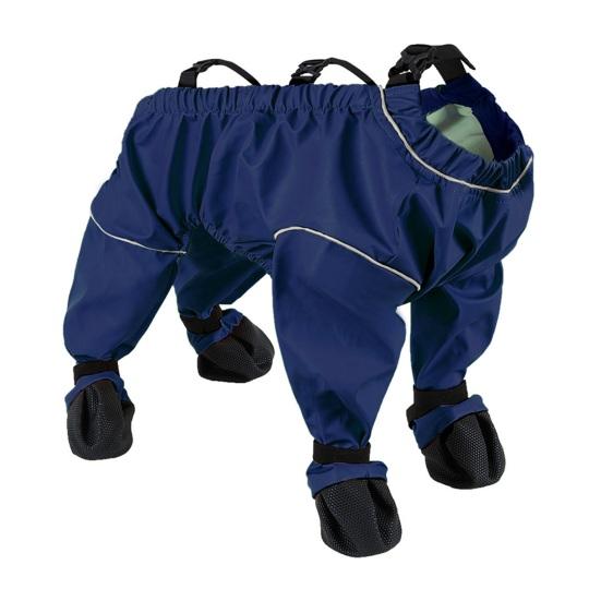 Waterproof Dog Boots with Suspender 4-Legged Dog Rain Shoes Anti-Slip Pet Paw Protector for Small