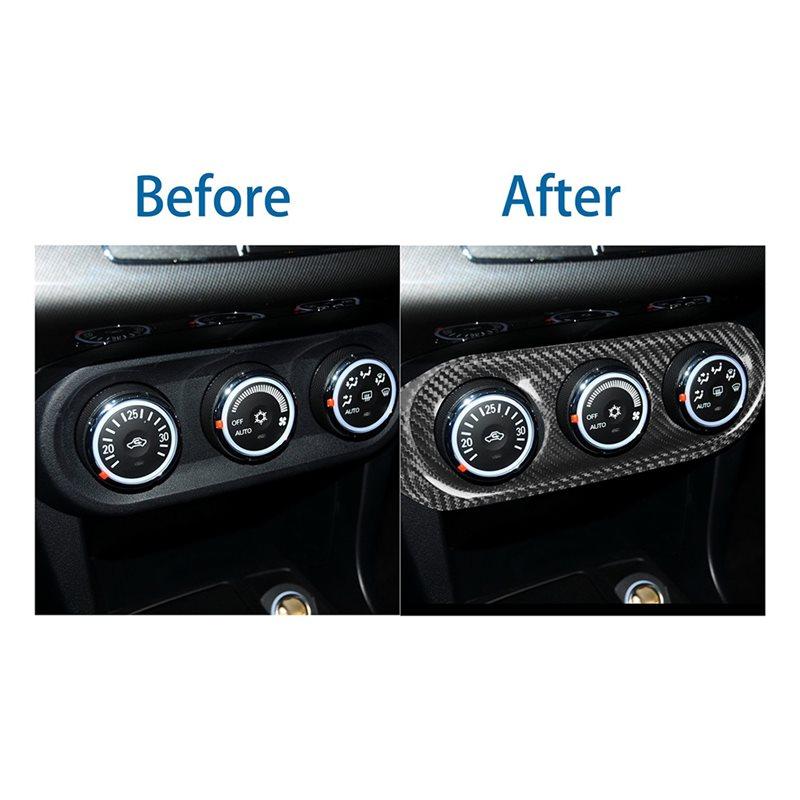AC Panel Gauge Pod Pointer Cover Trim Frame For Mitsubishi Lancer EVO X 10 2008-2015 Carbon Fiber Car Console Dashboard