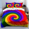 "Colorful Spiral Art Decor Set" Bedding Set with 1 Duvet Cover 2 Pillowcases Single Double King Queen, Gift