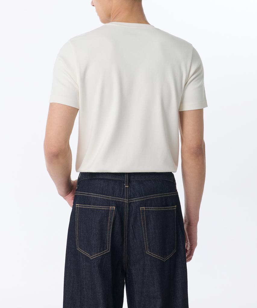 MUSINSA STANDARD Muscle Fit Crew Neck Modal T-Shirt [Cream]