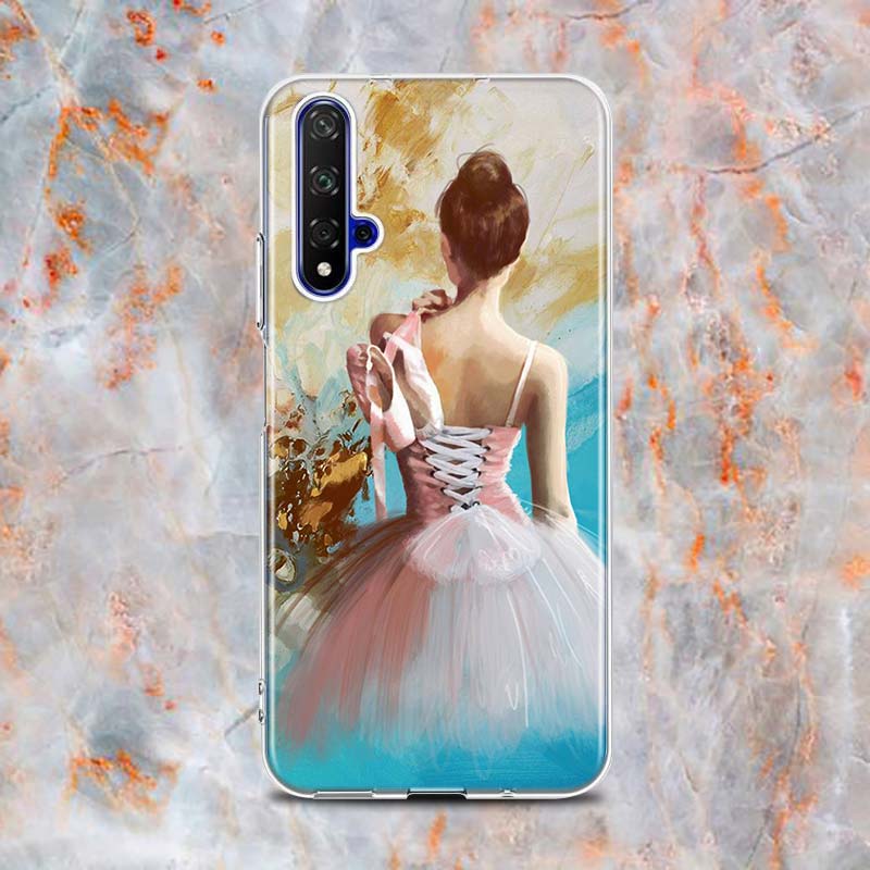 Силиконовый чехол для балерины, балерины для Honor 20, 20S, 20E, 8, 8A Prime, 8X MAX, 8C, 8S, 7A, 7C, 7S Pro, чехол для телефона