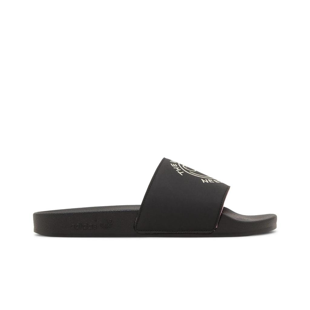 adidas Adilette Slide 'The World Needs Love' (Unisex) Core Black / Chalk White / Panton Slide Slippers GZ2201