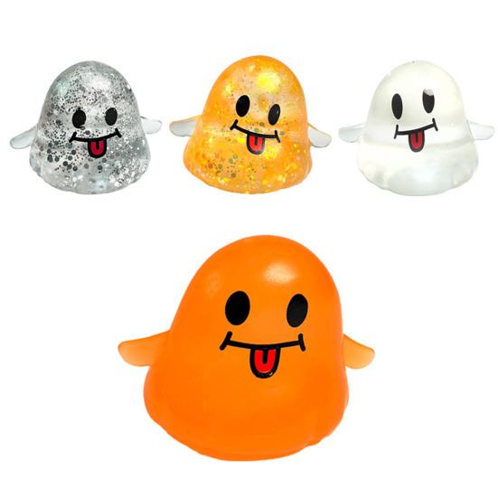 Glitter Ghost Squeeze Toy Stress Relief Transparent Ghost Squeeze Toy Slow Rising Decompression Sensory Fidget Toy Halloween Party