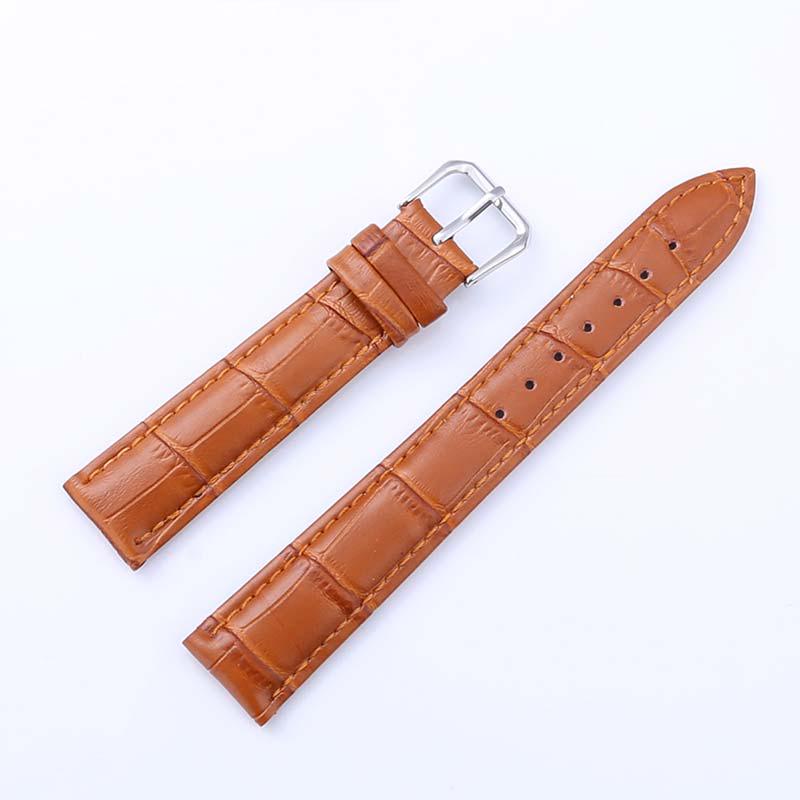 Новый 12-24MM Высокое качество Натуральная кожа 1PC ремешок для часов Женщины Мужчины Аксессуары Часы Браслет Ювелирные изделия