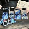 Мультяшный Стич подходит для складного экрана Samsung Galaxy ZFlip3/4 с узкой талией 6 чехол для мобильного телефона Flip5 с цепочкой.
