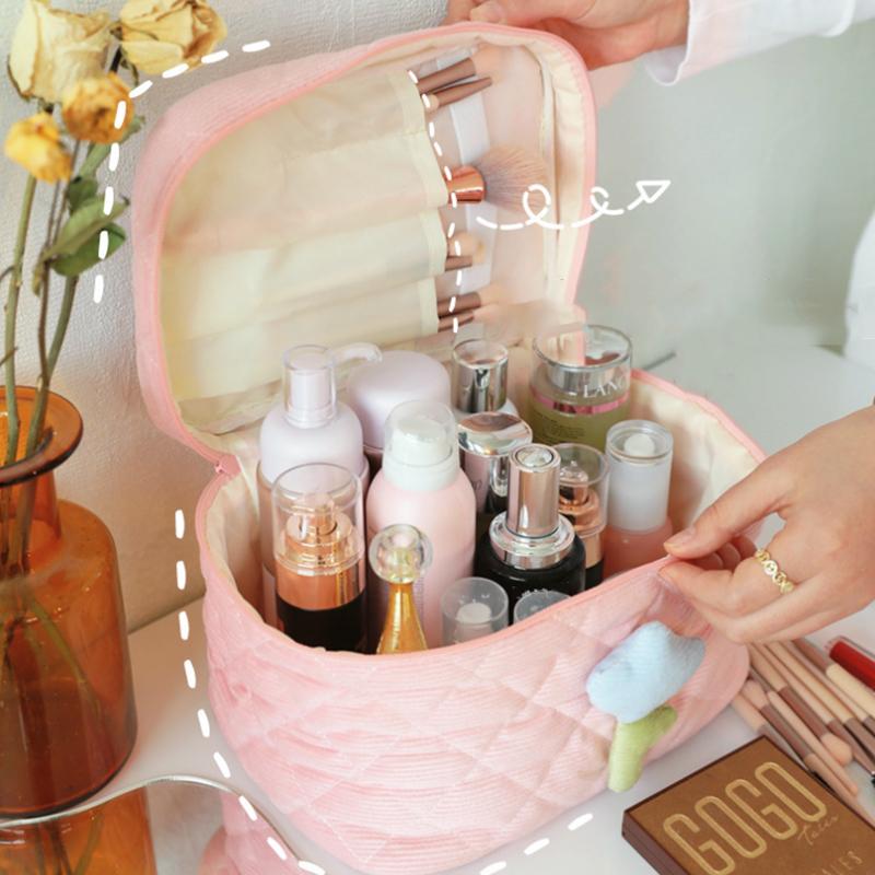 Модная женская сумка-тюльпан с цветами, большая вместимость, дорожная косметичка, сумки на молнии, портативное хранилище, органайзер для косметики