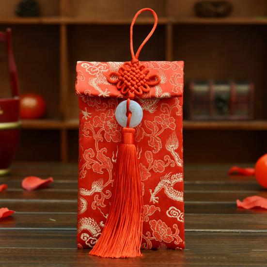 Красный конверт из искусственного шелка, китайская свадьба, красный карман, счастливые деньги, карта Hongbao, наличные