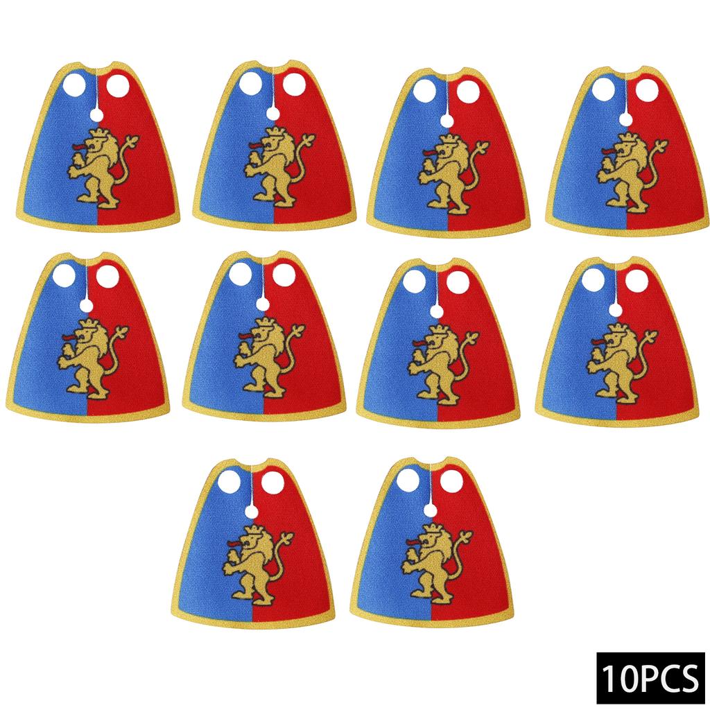 Набор Строительных Блоков MOC Офицерская Накидка Рыцари Льва Средневековье Фигурки Аксессуары Шарф Накидка из Искусственного Меха Блоки Игрушки Подарок Мальчикам