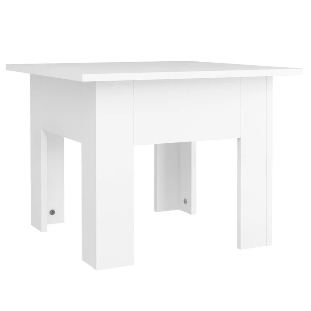 White Coffee Table 55 x 55 x 42 cm Engineered Wood