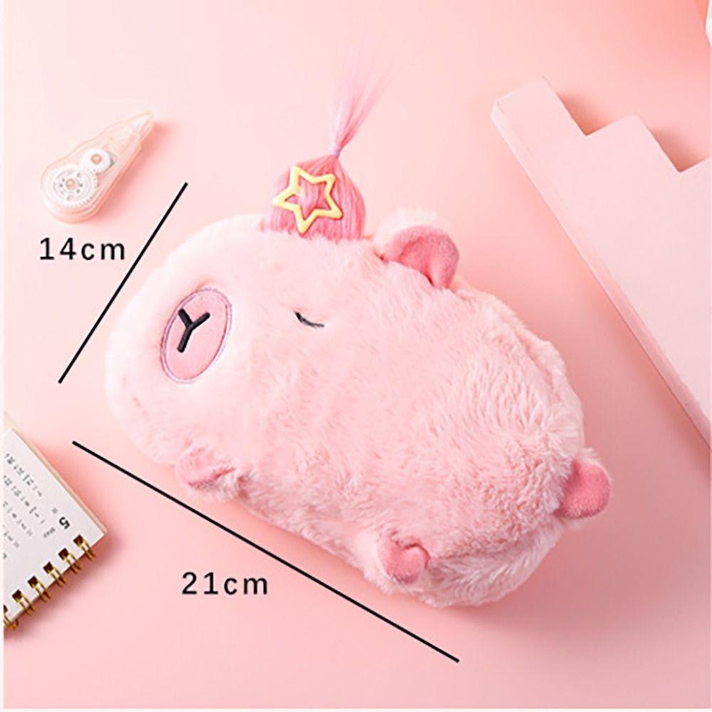 Большая вместительная сумка для карандашей Capybara Cartoon Candle Holder Bag Многофункциональная сумка для ручек Креативные канцелярские принадлежности Учебные принадлежности