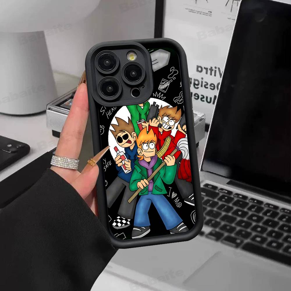 Мультяшный Милый Силиконовый Мягкий Чехол Для Телефона E-Eddsworlds Для IPhone 17 16 14 13 12 11 15 Pro Max Plus Air Case