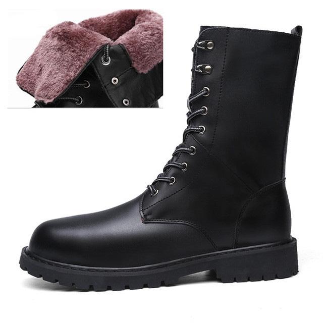 Men's Boots Men Winter Shoes Warm Leather Boots Footwear Cowboy Shoes Boots Men Casual Shoes for Men Male Size 38-48