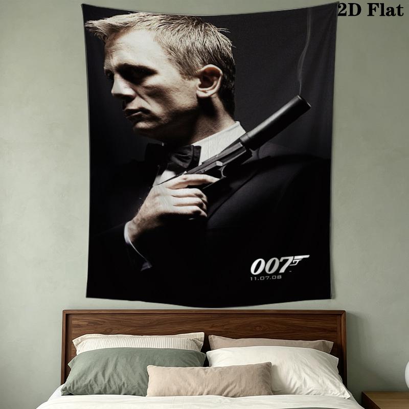 007 Wall Tapestry Aesthetic Wall Hanging Printed Fabric Blanket Decorative Tapestries For Bedroom Living Room Home Decor