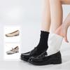 Summer Rolled-up Ice Silk Thin Pile Socks for Women, Black Fungus Lace Versatile Lace Socks, Mid-calf Socks