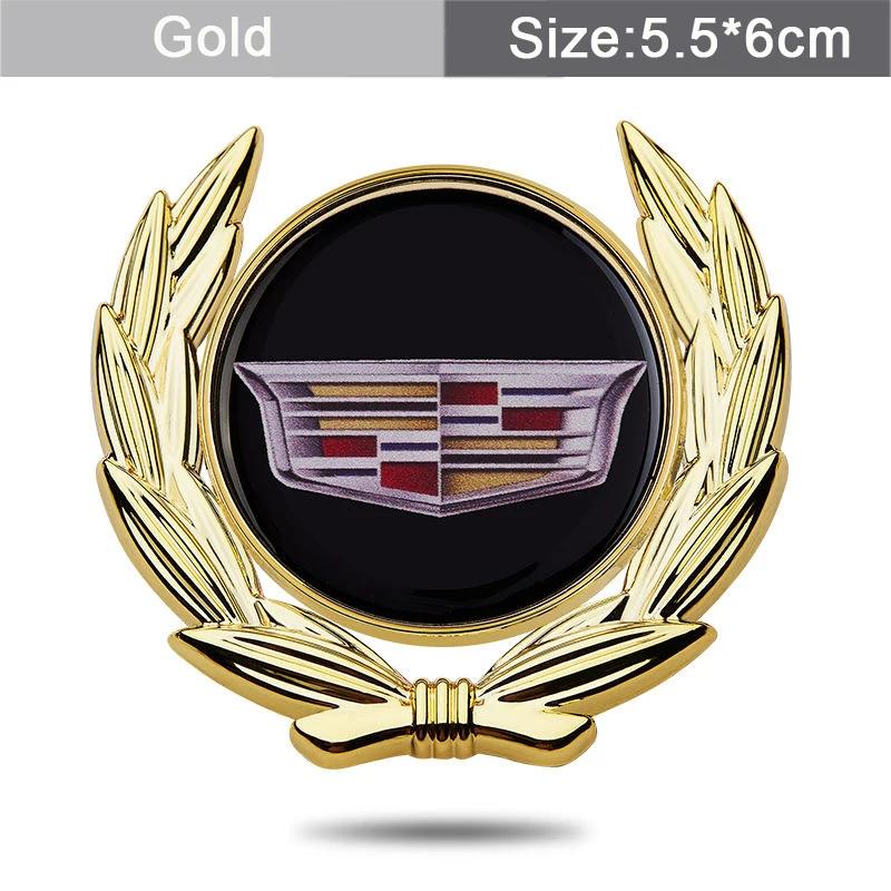 3D Metal Car Fender Side Emblem Sticker Window Rear Trunk Badge for Cadillac ATS BLS CT5 CTS STS XT6 XTS Escalade Deville DTS