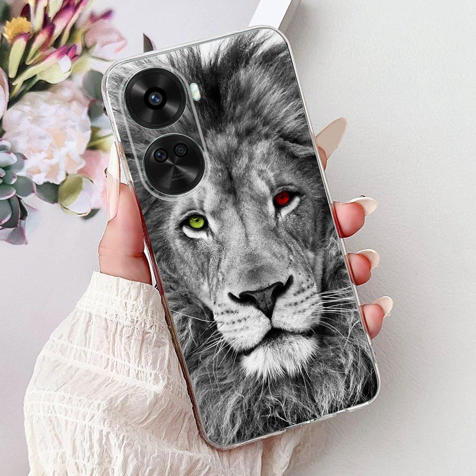 For Huawei Nova 11 SE BON-AL00 Case For Huawei Nova 12 SE Cover BNE-LX1 Luxury Butterfly Love Fashion Flowers Cool Lion Painted
