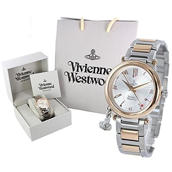 Pink Gold Silver Stainless Steel Watch VV006RSSL with Shopping Bag [Vivienne Westwood] Women's