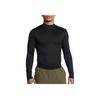 Under Armour Футболка Coldgear Solid Slim Fit Stand Collar с длинным рукавом, универсальная, мужская, черная 1386942-001
