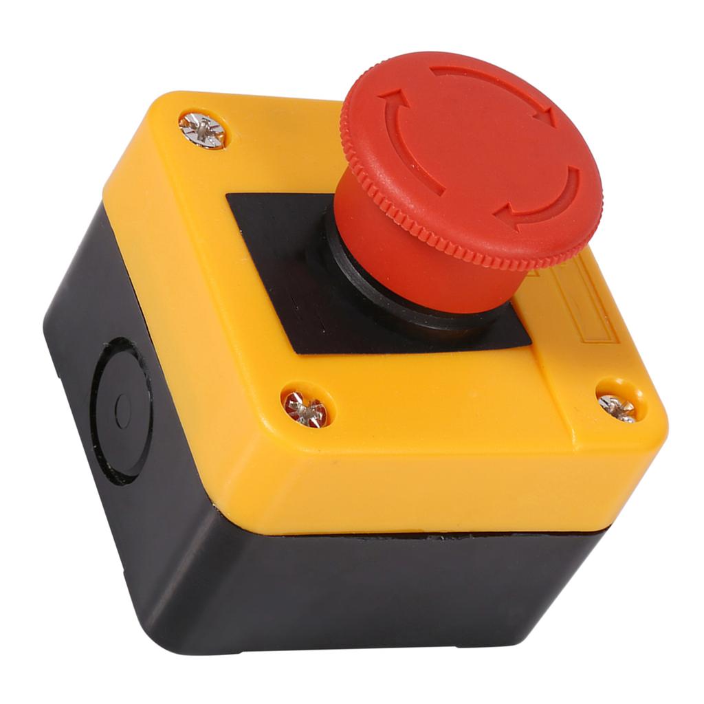 1 шт. 660 В 10 А пластиковый корпус красный знак аварийной остановки грибной кнопочный переключатель новый