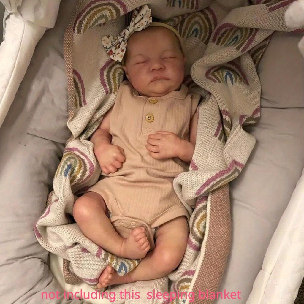 BZDOLL Реалистичная кукла реборн 19 дюймов 48 см Спящий младенец Леви Мягкий винил Игрушка Настоящее прикосновение Новорожденный Бебе Девочка Художественные игрушки для детей Рождественский подарок