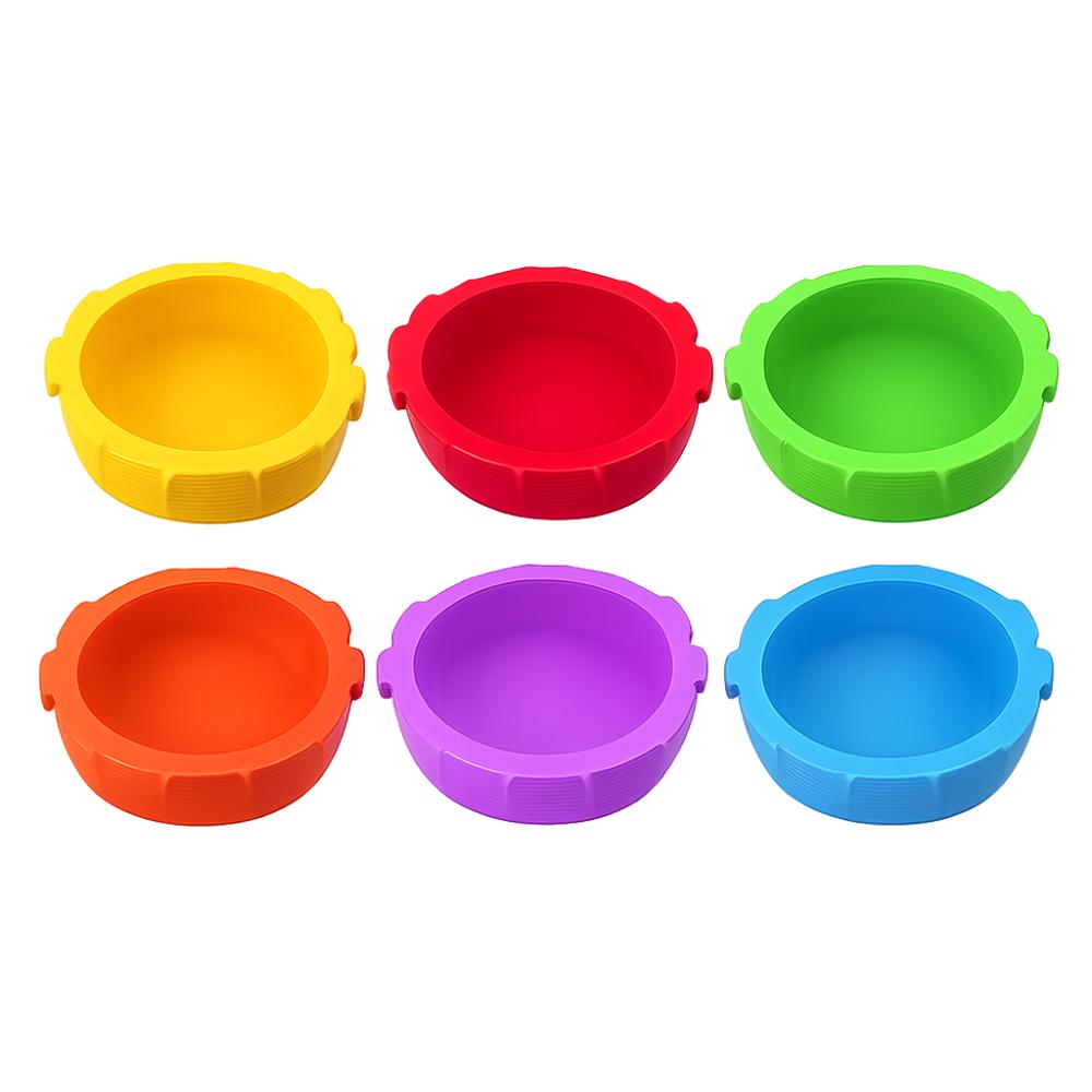6pcs Silicone Feeding Dish Reusable Gecko Feeding Cups BPA Free Small Reptile Bowl Pet Supplies