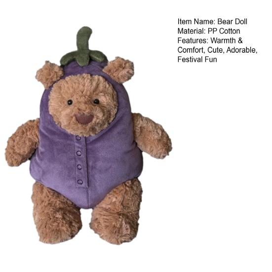 Bear Plush Doll Bartholomew Bear Adorable Stuffed Animals Festival Fun Pillow Teddy Bears for Baby