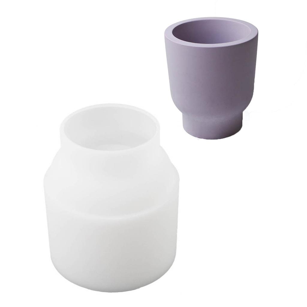 Силиконовая форма в форме чайной чашки, силиконовая форма для банок, антипригарная, легко извлекается из формы для изготовления штукатурки для банок, горшков, литья смолы своими руками