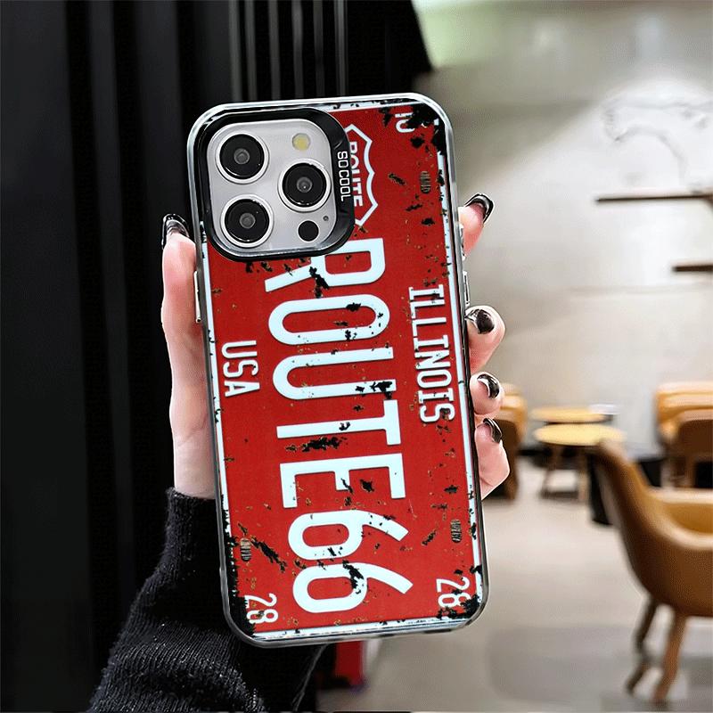 Ретро Винтажная Номерная Табличка Мягкий Чехол для Телефона для iPhone 15 16 17 Pro Max 17Air 16E 14 Plus 13 12 Mini Ударопрочный Чехол Задняя Панель